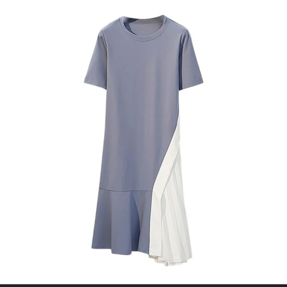 SALE !!!!!ONUOLAVICHU gray dress with short sleeves